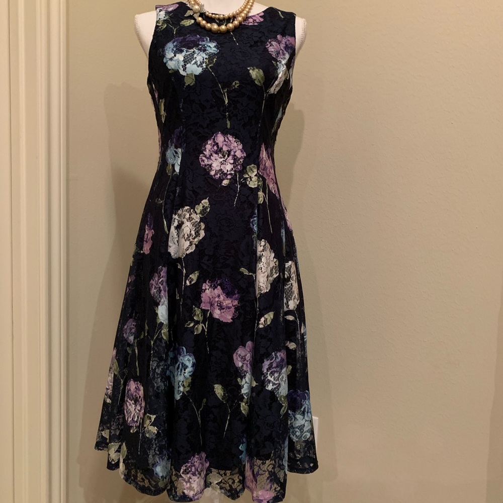 Danny and Nicole Navy Blue A-line Dress NWT Size 4